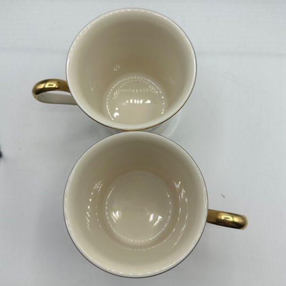 Lenox Holiday Coffee Cup Mug Set Of 2 Winter Holly Berries Dimension Collection - Picture 3 of 7